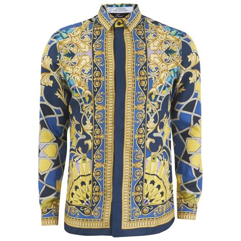 versace collection for men|versace collection men shirt blue.